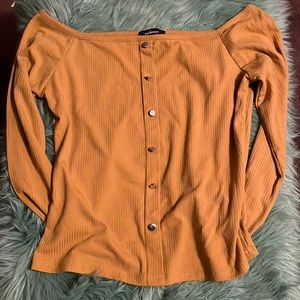 Off the shoulder long sleeve